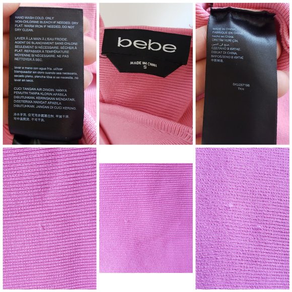 SOLD! 🤑 BEBE Sexy Pink TOPANGA Fitted Dress - Picture 8 of 14